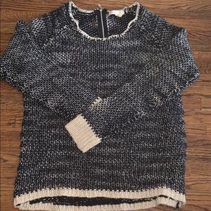 Black and cream sweater